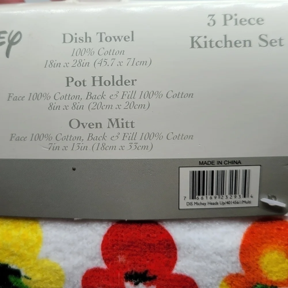 Disney Mickey Mouse Shaped Food Kitchen 3 Piece Set
